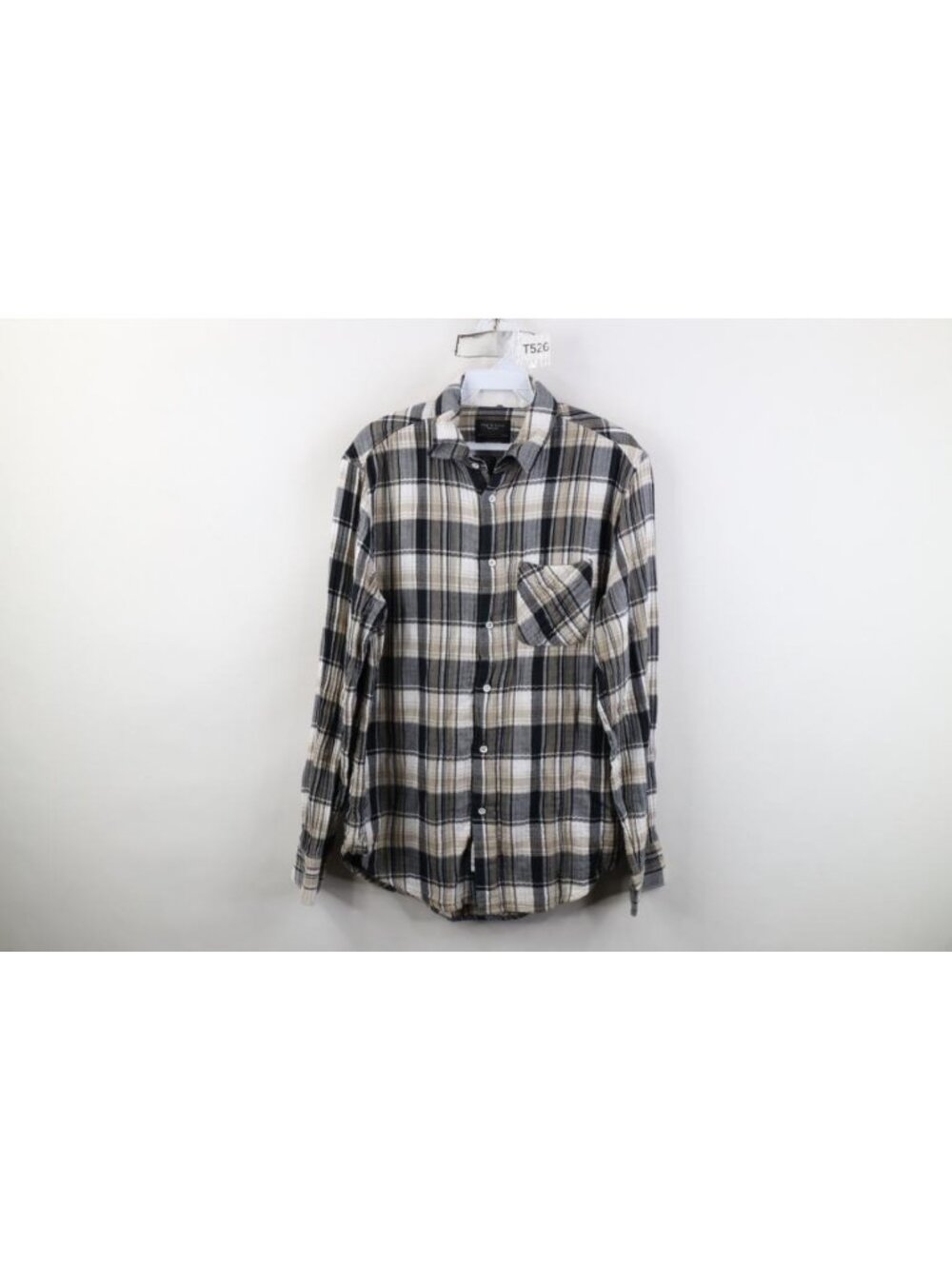 Rag and Bone Mens Medium Collared Flannel Long Sleeve Button Shirt Plaid Cotton